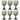 Set di 6 calici Grigi di Item International
