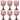 Set di 6 calici Rosa di Item International