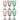 Set di 6 calici Colorati in cristallo di Item International