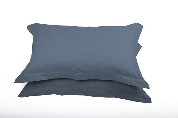 Set Di 2 Federe Per Cuscini In Jersey Di Cotone 100% - 65x65 Cm, Colore Azzurro, Chiusura Lampo - Super Morbide, Copricuscini Per Divano E Letto